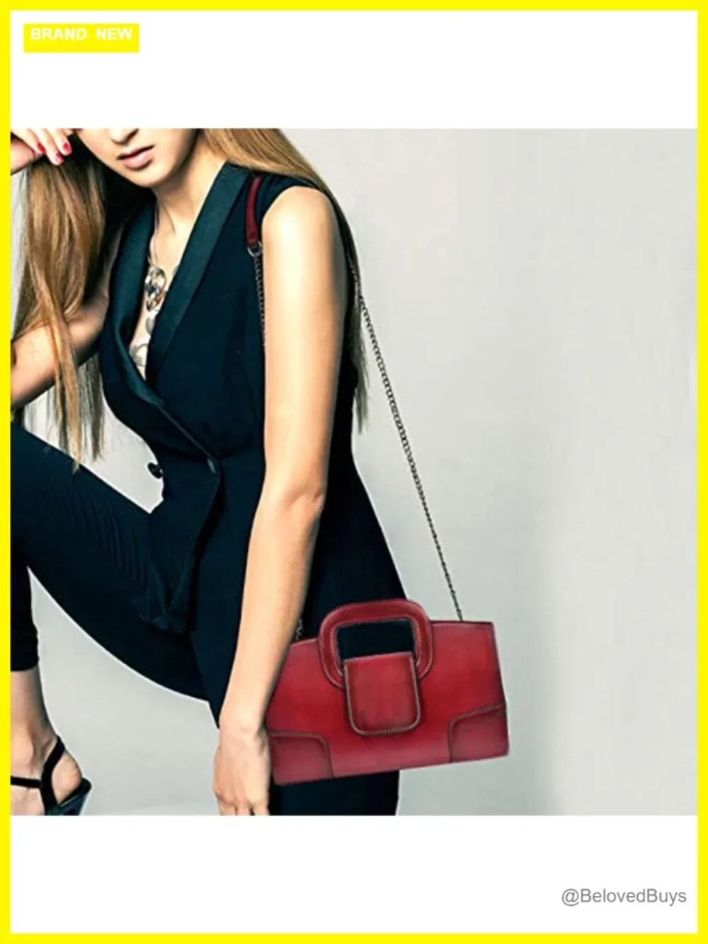 Vintage Flap Tote Satchel PU Leather Crossbody Shoulder Bag